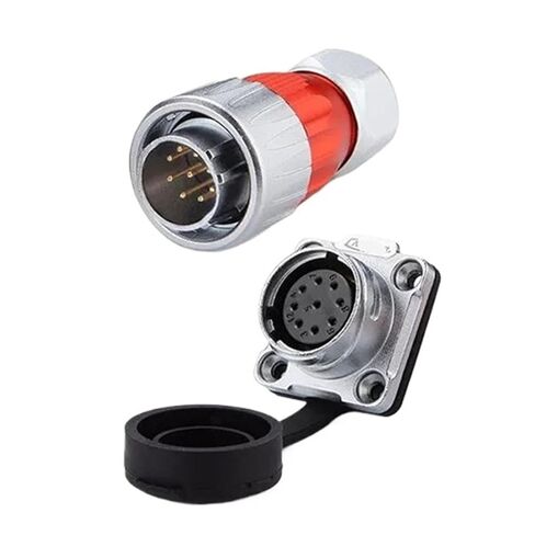 9 pin Power Signal Connector Male and Female Socket Waterproof IP67 Metal in Saudi Arabia