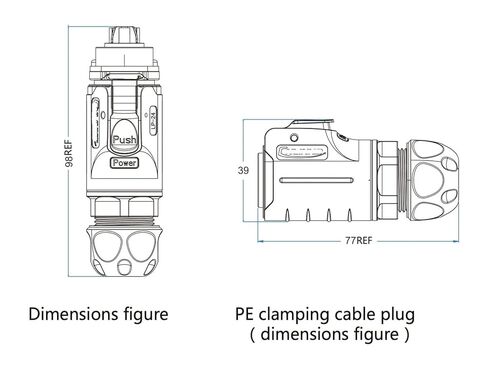 3 pin Power Connector Female and Male Socket Waterproof Heavy Duty in Saudi Arabia
