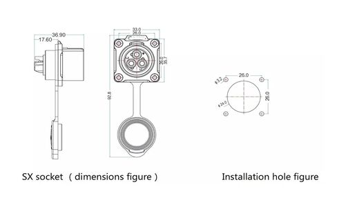 3 pin Power Connector Female and Male Socket Waterproof Heavy Duty in Saudi Arabia