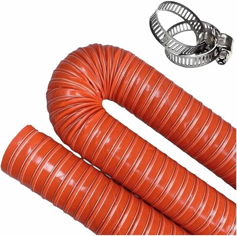 High-Temp Flexible Vent Pipe 13 Ft Intake Hose Automotive Air Duct Air Duct Induction Intake Pipe Hose, Exhaust Hose Dryer Vent Hose for Air System(L6m,LD25mm) in Saudi Arabia