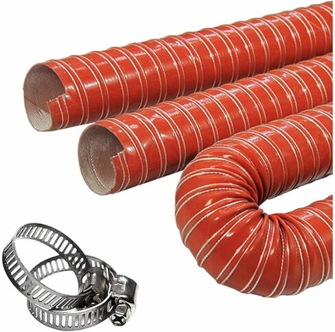 ID: 25/32/45/51/mm Automotive Silicone Flexible Brake Cooling Air Ducting Induction Intake for Car Heaters/Industrial Fumes(L2m,LD51mm) in Saudi Arabia