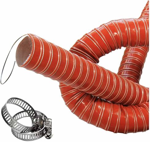 Automotive Silicone Flexible Brake Cooling Duct Hose 1 to 6 Meter Gas Induction Intake Tube High Heat Exhaust Hose for Garage, Dryer Air System(L2m,LD45mm) in Saudi Arabia