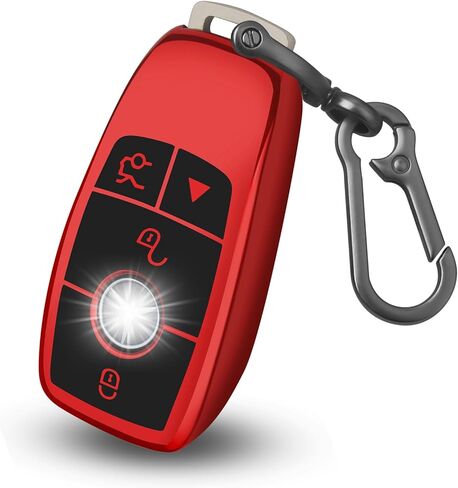 for Mercedes Benz Key Fob Cover, Soft TPU Key Case is Compatible with CLS CLK AMG CLK CLK GLC GLE GLS ML SL SLK A C E R S G Smart Remote Key in Saudi Arabia