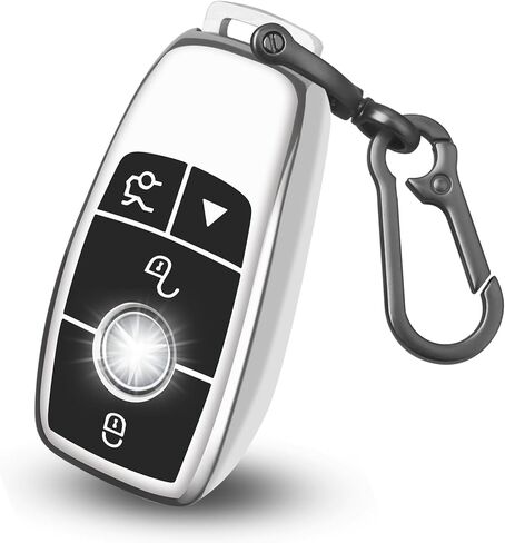غطاء مفتاح Fob من Mercedes Benz، جراب مفاتيح TPU ناعم متوافق مع مفتاح التحكم عن بعد الذكي CLS CLK AMG CLK CLK GLC GLE GLS ML SL SLK A C E R S G in Kuwait