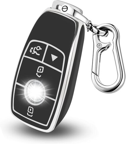 غطاء مفتاح Fob من Mercedes Benz، جراب مفاتيح TPU ناعم متوافق مع مفتاح التحكم عن بعد الذكي CLS CLK AMG CLK CLK GLC GLE GLS ML SL SLK A C E R S G in Kuwait