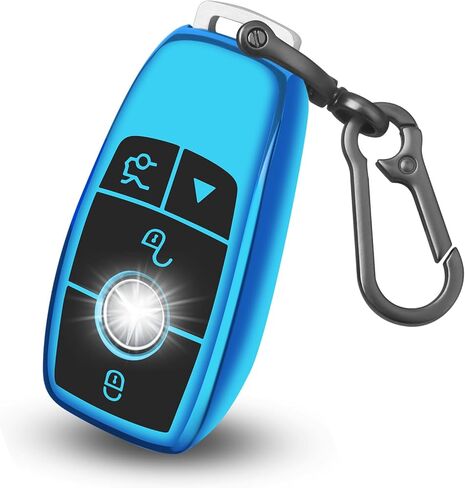 غطاء مفتاح Fob من Mercedes Benz، جراب مفاتيح TPU ناعم متوافق مع مفتاح التحكم عن بعد الذكي CLS CLK AMG CLK CLK GLC GLE GLS ML SL SLK A C E R S G in Kuwait