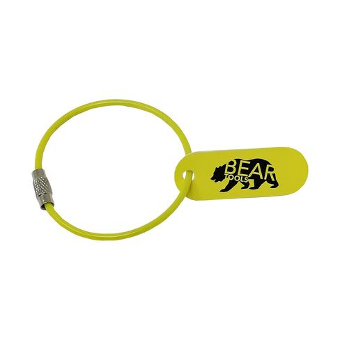 مرفق حلقة كابل BearTOOLS - ذيل حلقة أداة سلكية - سلسلة مفاتيح سلكية - حلقة حلقة مفاتيح مع بوابة لولبية - لتعليق علامات الأمتعة أو الأدوات اليدوية - إغلاق المسمار - يصل وزنها إلى 2 رطل/0.9 كجم (3) in Kuwait