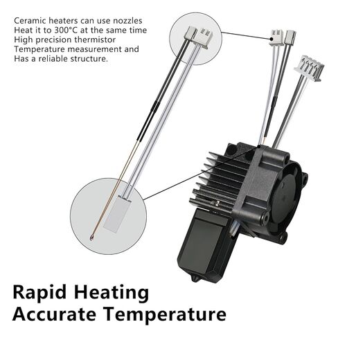 مجموعة كاملة لتجميع Bambu X1 X1C Hotend مع فوهة فولاذية صلبة مقاس 0.2 مم، وسخان سيراميك، وثرمستور، ومروحة تبريد لرأس الطباعة الكربونية Bambu Lab X1، مجموعة الطارد ثلاثية الأبعاد للطابعة Hotend in Kuwait