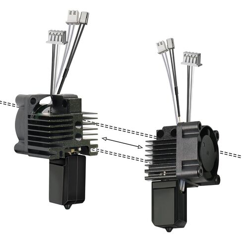 مجموعة كاملة لتجميع Bambu X1 X1C Hotend مع فوهة فولاذية صلبة مقاس 0.2 مم، وسخان سيراميك، وثرمستور، ومروحة تبريد لرأس الطباعة الكربونية Bambu Lab X1، مجموعة الطارد ثلاثية الأبعاد للطابعة Hotend in Kuwait