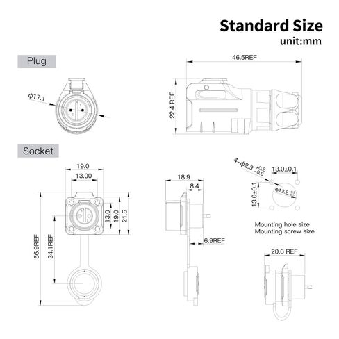 M12 2/3/4/5/6/7/8 pin Waterproof Connector Male and Female Socket IP68 Connector(7 pins Plug) in Saudi Arabia