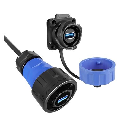 M24 U3.0 2.0 Connector Socket Wire Waterproof Panel Wire Connector IP68(Plug Socket(1m)) in Saudi Arabia