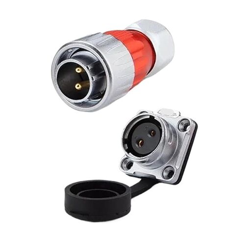 2 pin Power Connector Male and Female Socket Outdoor Waterproof IP67 Metal in Saudi Arabia