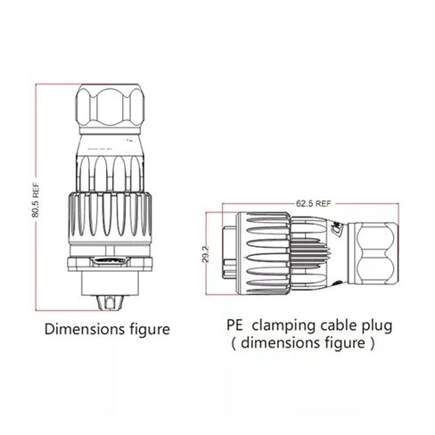 2 pin Power Connector Male and Female Socket Outdoor Waterproof IP67 Metal in Saudi Arabia