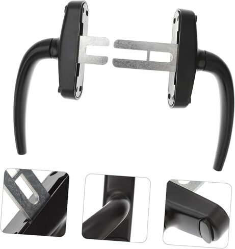 TEHAUX 2Pcs Zinc Alloy Window Pull Door Lock Handle Easy Install Modern Design Compatible with Interior Doors for Residential Commercial Use in Kuwait