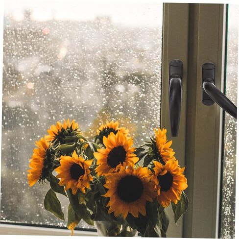 TEHAUX 2Pcs Zinc Alloy Window Pull Door Lock Handle Easy Install Modern Design Compatible with Interior Doors for Residential Commercial Use in Kuwait