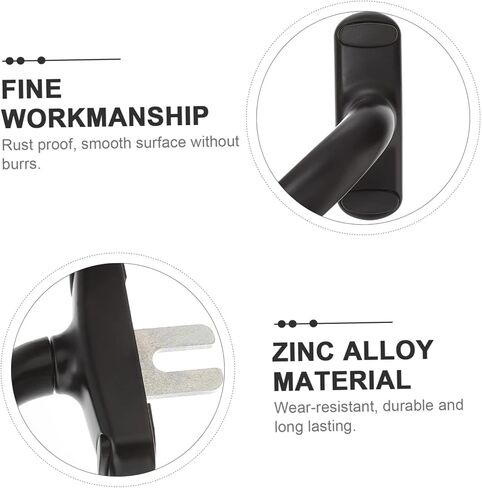 Lurrose 2Pcs Sliding Door Handle Zinc Alloy Window Pull Handle Durable Door Lock Accessory for Casement Windows Easy Installation for Home Commercial Use in Saudi Arabia