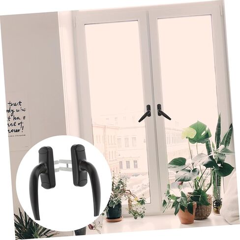 Lurrose 2Pcs Sliding Door Handle Zinc Alloy Window Pull Handle Durable Door Lock Accessory for Casement Windows Easy Installation for Home Commercial Use in Saudi Arabia