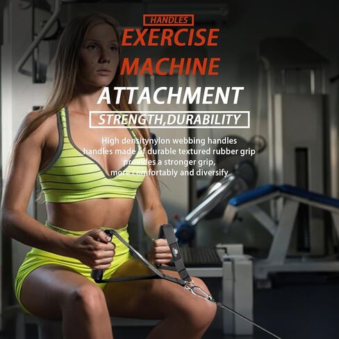 Gym Handles & Wrist Cuffs Set – Heavy-Duty Cable Machine Attachments for Lateral Raises, Strength Training, Resistance Workouts & Pull Exercises, Padded Grip & Adjustable Straps in Saudi Arabia