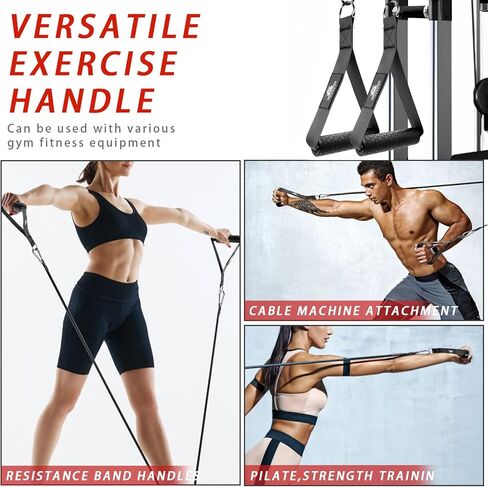 Gym Handles & Wrist Cuffs Set – Heavy-Duty Cable Machine Attachments for Lateral Raises, Strength Training, Resistance Workouts & Pull Exercises, Padded Grip & Adjustable Straps in Saudi Arabia