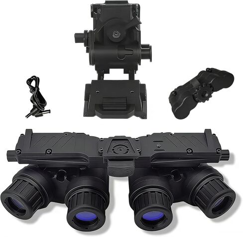 GPNVG 18 نظارات للرؤية الليلية نموذج دمية مع حامل NVG، رؤية ليلية مجهر بأربعة أنابيب للخوذة التكتيكية NVG Mount، دعامة تنكرية، بدون وظيفة (أسود) in Kuwait