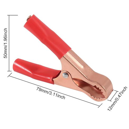 10Pcs Heavy Duty Insulated Alligator Clips 50A Spring Loaded Battery Test Clips with Red & Black Boots, Durable Metal Clamps for Car Truck Electrical Lead Probes in Saudi Arabia