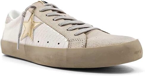 SHUSHOP Womens Paula Lace Up Sneakers Shoes Casual - White in Saudi Arabia