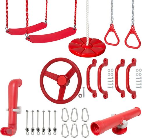 مجموعة Swing Set Stuff Inc. Ultimate Kit (حمراء) مع ملصق شعار SSS in Saudi Arabia