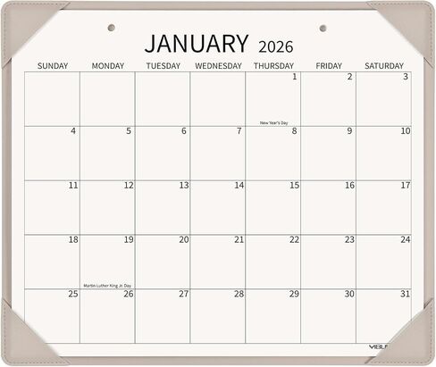 Desk Calendar 2026 with Desktop Mat, 18 Months Desk Pad Calendar January 2026 to June 2027, Medium 14 x11 inch Monthly Calendar for Home Office School (Apricot) in Saudi Arabia