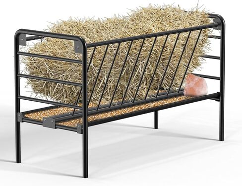 Mini Horse Hay Feeder, Heavy Duty Livestock Feeder, 35 Gallon Pasture Feeder, Metal Hay Feeder for Ponies, Goats and Sheep for Hay Feeding in Saudi Arabia