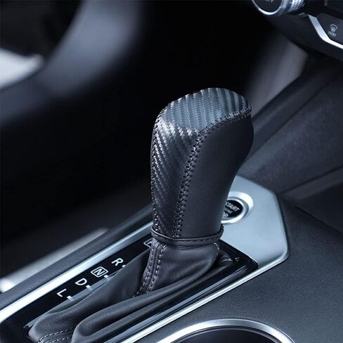 XITER For Genuine Leather Gear Shift Knob Cover Car Protect Accessories Case For Nissan Frontier 2022 2023 2024 2025 2026 (Red Stitches) in Saudi Arabia