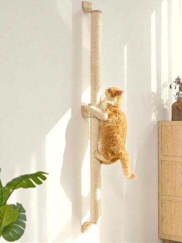 Fukumaru Cat Wall Scratcher ، 28 بوصة مثبتة على الحائط من الخدش ، شجرة تسلق سيزال قوية للقطط الداخلية in Kuwait