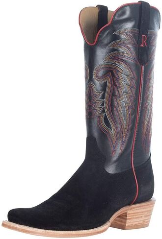 R. Watson Boots Men's Sand Roughout 13" Marine Blue Cowhide Top Cutter Toe Cowboy Boots Blue 9.5 D in Saudi Arabia
