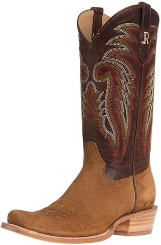 R. Watson Boots Men's Sand Roughout 13" Marine Blue Cowhide Top Cutter Toe Cowboy Boots Blue 9.5 D in Saudi Arabia