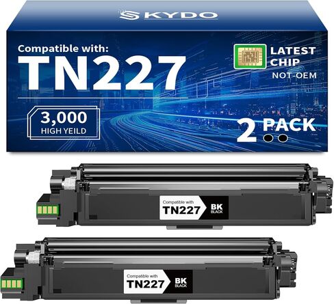 خرطوشة حبر بديلة TN227 TN-227BK/C/M/Y متوافقة مع Brother TN 227 TN-223BK/C/M/Y مع MFC-L3770CDW HL-L3270CDW MFC-L3710CDW HL-L3210CW HL-L3290CDW طابعة (2BK/1C/1M/1Y) in Kuwait