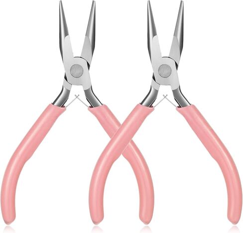 مجموعة من الأنف الإبرة المصغرة مجموعة ، 2pcs nosepliers لإبرة لصناعة المجوهرات ، وسلسلة المجوهرات الزرقاء ، وثلاثة من الحرف الصغيرة مع الفك الناعم ومقبض قبضة الراحة لثني الأسلاك in Kuwait