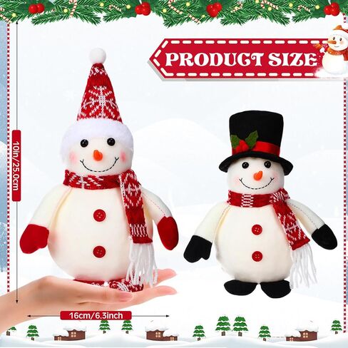 Tujoe 2 Pack Christmas Light up Table Decoration 10 Inch Lighted LED Snowman Figurines Tabletop Decor Winter Battery Operated Xmas Gifts Home Ornament for Holiday Dinner Party Indoor(Modern) in Saudi Arabia