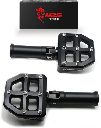 MZS دراجة نارية الركاب القدم أوتاد، Softail الخلفية Footpegs MX واسعة مسند القدمين دعم جبل عدة CNC الأسود متوافق مع 2018-2025 فات بوي سبورت جلايد ستريت بوب ديلوكس التراث سليم اندلاع منخفض رايدر in Saudi Arabia