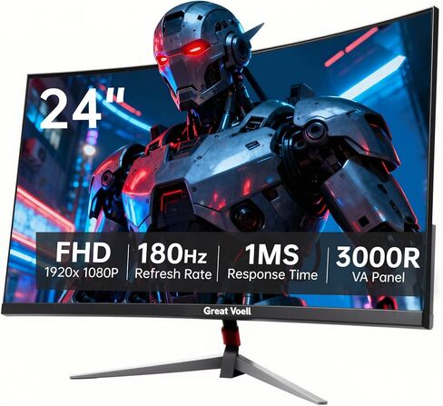 24 Inch Farmless Monitor 16:9 Aspect Ratio 75HZ FHD LED Display 99% sRGB - Thin Bezel Design - Eye-Care Technology - HDMI VGA Connectivity in Saudi Arabia