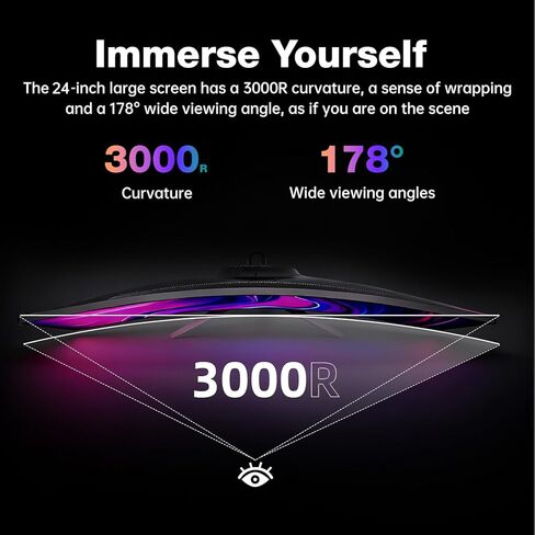 24 Inch Farmless Monitor 16:9 Aspect Ratio 75HZ FHD LED Display 99% sRGB - Thin Bezel Design - Eye-Care Technology - HDMI VGA Connectivity in Saudi Arabia
