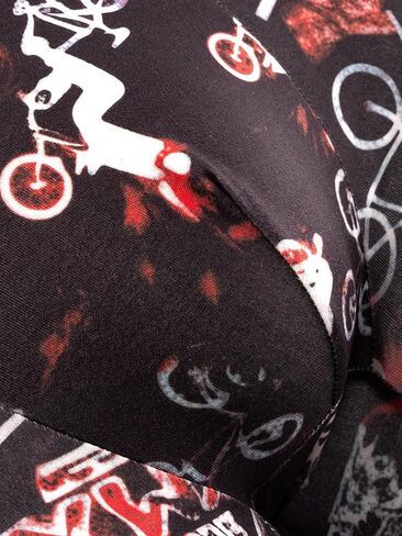 Mens Long Leg Smile Face Print Boxer Briefs 4-Pack Lightweight Breathable Stretch Running Underwear Men in Saudi Arabia
