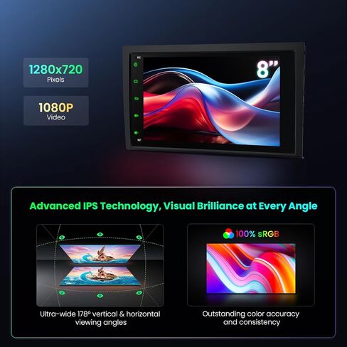 Xtrons Android 13 Car Stereo Radio Player 8 بوصة IPS شاشة اللمس GPS التنقل Octa Core 4GB RAM 64GB ROM BLUETOOTH HEAD BLUSTION DSP CAR PLAY Android Auto Support 4G LTE لـ Audi A4 S4 RS4 in Kuwait