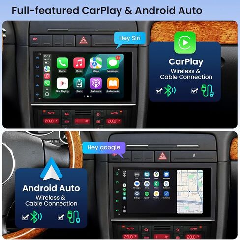 Xtrons Android 13 Car Stereo Radio Player 8 بوصة IPS شاشة اللمس GPS التنقل Octa Core 4GB RAM 64GB ROM BLUETOOTH HEAD BLUSTION DSP CAR PLAY Android Auto Support 4G LTE لـ Audi A4 S4 RS4 in Kuwait