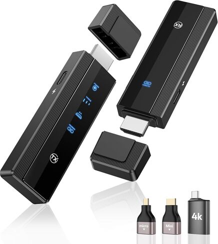 2026 جهاز إرسال واستقبال HDMI لاسلكي مطور 328FT/100M، فك تشفير 4K و1080P 60 هرتز، نطاق مزدوج 5G/2.4G، شاشة موسع HDMI لاسلكية للفيديو/الصوت للمراقبة من الكمبيوتر المحمول/صندوق التلفزيون in Kuwait