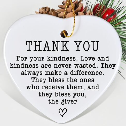 Jocidea Thank You Keepsake for Friend - Heart Christmas Ornament - Say Thanks - Friend Appreciation Gift in Saudi Arabia