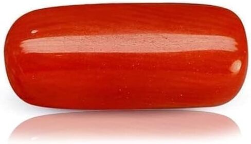 LMDPRAJAPATIS 4.00 Ratti -10.00 Ratti Red Coral Moonga أحجار كريمة إيطالية أصلية معتمدة بجودة AAA مع شهادة مختبر، in Kuwait