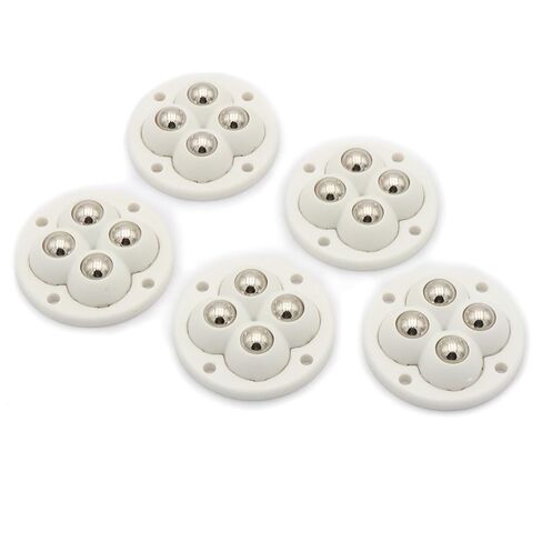 8 قطع عجلات صغيرة ذاتية اللصق، عجلة عالمية تدور 360 درجة، (مع 4 محامل كروية)، ABS+ فولاذ مقاوم للصدأ (أسود) in Kuwait