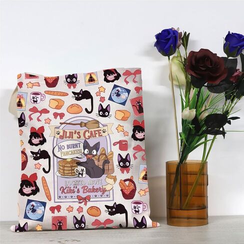 Animated Movie Gift Black Cat Lover Japanese Kitten Anime Gift Delivery Service Anime Fan Crossbody Bag in Saudi Arabia