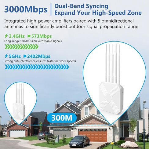 موسع WiFi AC1200 A17 - مكرر ثنائي النطاق 2.4G/5G، تغطية 8470 قدم مربع، يدعم 35 جهازًا، إعداد سهل للمنزل/المكتب in Kuwait