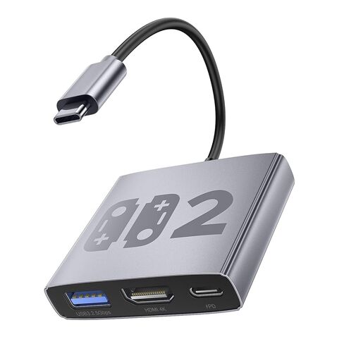 3-in-1 Switch 2 Dock, Bemkiru Portable Travel Dock Accessories for Nintendo Switch 2/1/OLED/ROG Ally/Legion GO, Switch 2 Docking Station TV Adapter with HDMI 4K@60Hz, USB 3.2 and PD 100W in Saudi Arabia