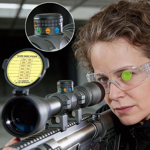 10 Set Rifle Scope Turret or 40 pcs Scope Dope Stickers or 240 pcs Translucent Dot Patches of Shooting Glasses Accessories Aim Assistance Tools for Long-Range Shooting ﻿ (Rifle Scope Turret Stickers) in Saudi Arabia